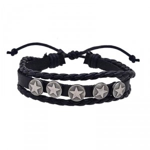 Pulseira de Couro Masculina Preta Paradiso Cânions do Xingó - PC40-P Pulseira de Couro Masculina Preta Paradiso Cânions do Xingó - PC40-P