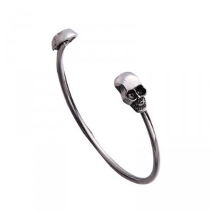 Pulseira de Aço Masculina Skull Silver - PA43 Pulseira de Aço Masculina Skull Silver - PA43