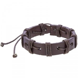 Pulseira de Couro Marrom Paradiso Livorno - PC17-M Pulseira de Couro Marrom Paradiso Livorno - PC17-M