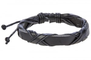 Pulseira de Couro Preto Paradiso Trento - PC33-P Pulseira de Couro Preto Paradiso Trento - PC33-P