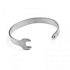 Pulseira Masculina de Aço Chave de Boca Prata Rouille - PA45 Pulseira Masculina de Aço Chave de Boca Prata Rouille - PA45