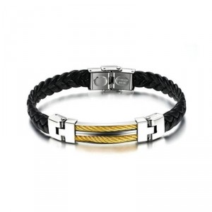 Pulseiras Masculinas de Couro Trançado Cross Fire Pulseiras Masculinas de Couro Trançado Cross Fire
