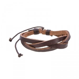 Pulseira de Couro Marrom Paradiso Califórnia Pulseira de Couro Marrom Paradiso Califórnia