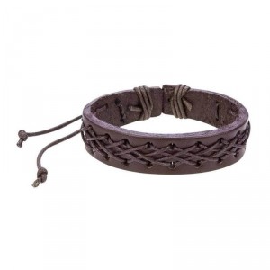 Pulseira de Couro Marrom Leblon - PC16 Pulseira de Couro Marrom Leblon - PC16