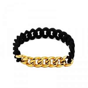 Pulseira Masculina de Silicone Preto Grumet - PS06 Pulseira Masculina de Silicone Preto Grumet - PS06