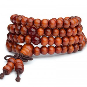 Pulseira Rosário Budista Japamala Caqui 108 Contas 6mm Ho´oponopono Pulseira Rosário Budista Japamala Caqui 108 Contas 6mm Ho´oponopono