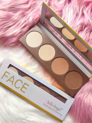 Belle Angel Paleta Iluminador e Contorno Face - embalagem dourada