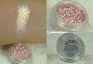Bitarra Beauty COR 104 Carmin 3D / PG 09 Rose Water Sombra Asa de Borboleta (Pigmento / Glitter)