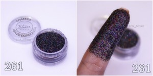Bitarra Beauty COR 261 Preto com coloridos Sombra Asa de Borboleta (Pigmento / Glitter)