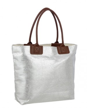 Bolsa de Palha para Praia - Prata