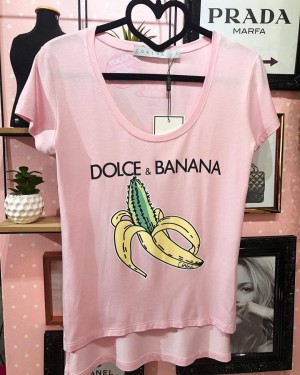 Corina T-Shirt Estampada Rosa Candy DOLCE & BANANA
