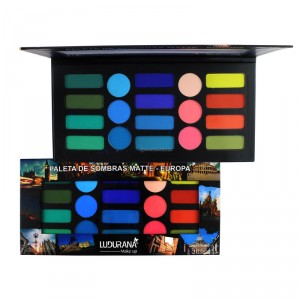 Ludurana Paleta de Sombras Matte Europa - 18 cores
