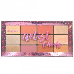 Ruby Rose Paleta de Blush e Iluminador Artist Cheek - HB7219