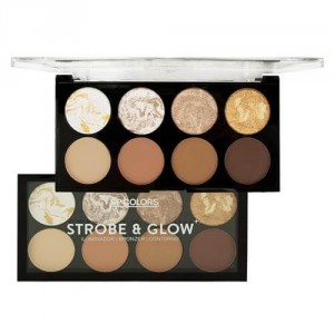 SP Colors Strobe & Glow Paleta Iluminador, Contorno e Bronzer