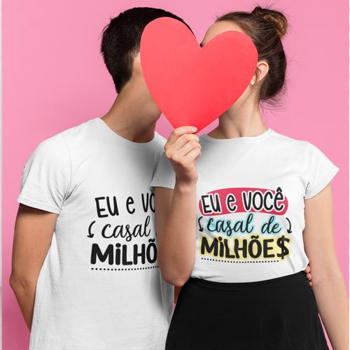 Kit Camiseta  Casal de Milhões