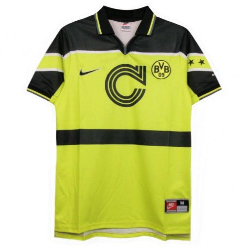 Camisa Borussia Dortmund Home Retrô 1997/98 - Verde claro 
