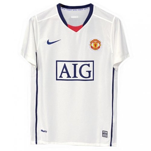 Camisa Manchester United Away Retrô 08/09 - Branco