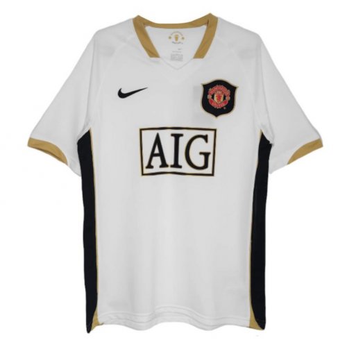 Camisa Manchester United Third Retrô 2007/08 - Dourado e Branco 