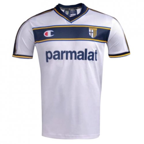 Camisa Parma Away Retrô 2002/03 - Branco e Azul escuro 