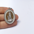 Miniatura - Medalha Original da Aparição de Lourdes Amarela com Brilho - Grande