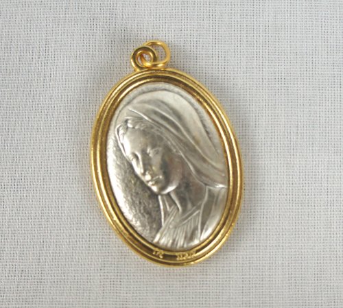 Medalha – Rainha da Paz com as bordas douradas - Grande 