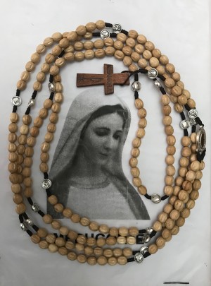 Rosário de Nossa Senhora contendo os Quatro terços em Madeira nas cores Marfim (Pré-venda)