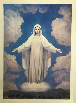 Tela para Quadro de Nossa Senhora Rainha da Paz - da Igreja de São Tiago
