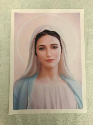 Tela para Quadro de Nossa Senhora Rainha da Paz (Pronta Entrega)