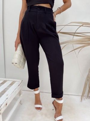 CALÇA ANA ALFAIATARIA COM BOTÕES FORRADOS - PRETO CALÇA ANA ALFAIATARIA COM BOTÕES FORRADOS - PRETO