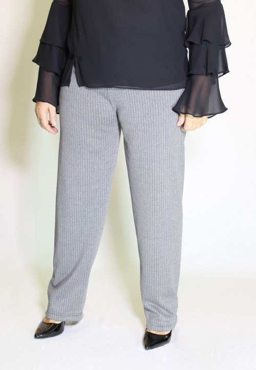 CALÇA RISCA DE GIZ - CINZA