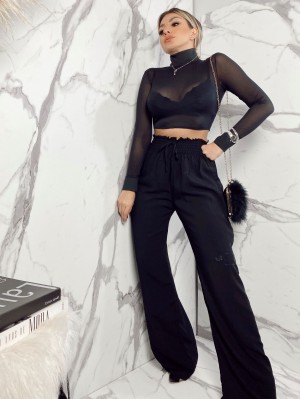PANTALONA FORRADA COM CÓS EM ELASTEX - PRETO (somente M e G) PANTALONA FORRADA COM CÓS EM ELASTEX - PRETO (somente M e G)