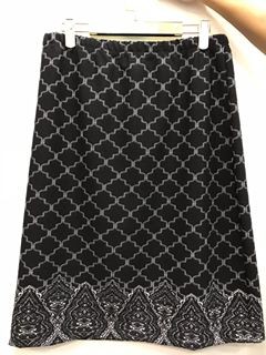 SAIA JACQUARD - ESTAMPA MARI - PRETO SAIA JACQUARD - ESTAMPA MARI - PRETO