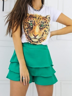 SHORT SAIA BABADO - VERDE (ELÁSTICO NA CINTURA) SHORT SAIA BABADO - VERDE (ELÁSTICO NA CINTURA)