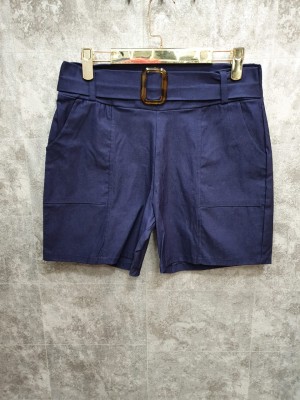 SHORTS PLUS SIZE BENGALINE FIVELA - AZUL