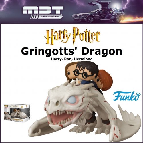 Funko Pop Rides - Harry Potter - Gringotts Dragon (Ukrainian IronBelly) with Harry, Ron, Hermione #93