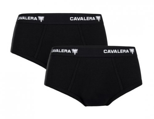 Kit Cueca Slip Basic Cavalera Algodão 2 Peças Preta