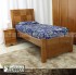 Miniatura - Cama Solteiro de Madeira Xadrez Lisa