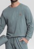 Miniatura - Mensageiro dos Sonhos Pijama Masculino Longo 100% Algodão Verde