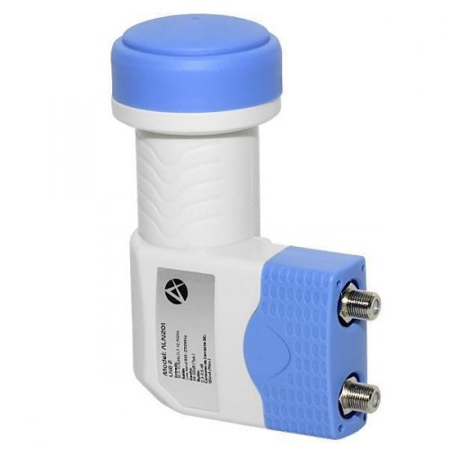 LNB Alphasat ALN201 Universal com 2 Saídas - Branco/Azul