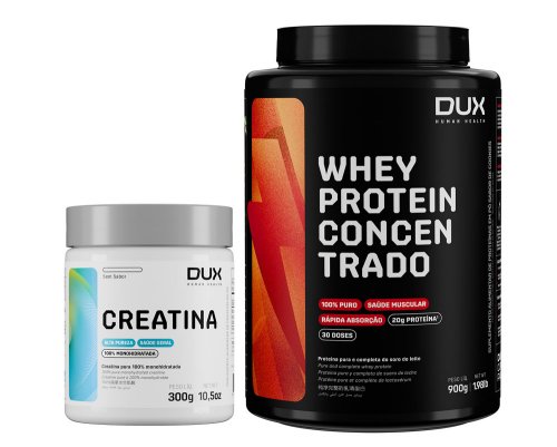 Combo Whey concentrado + Creatina Pura 300g  Dux 