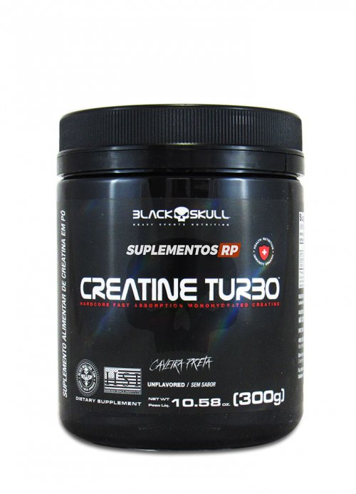 Suplemento Caveira Preta Series Creatine Turbo creatina pote de 300g