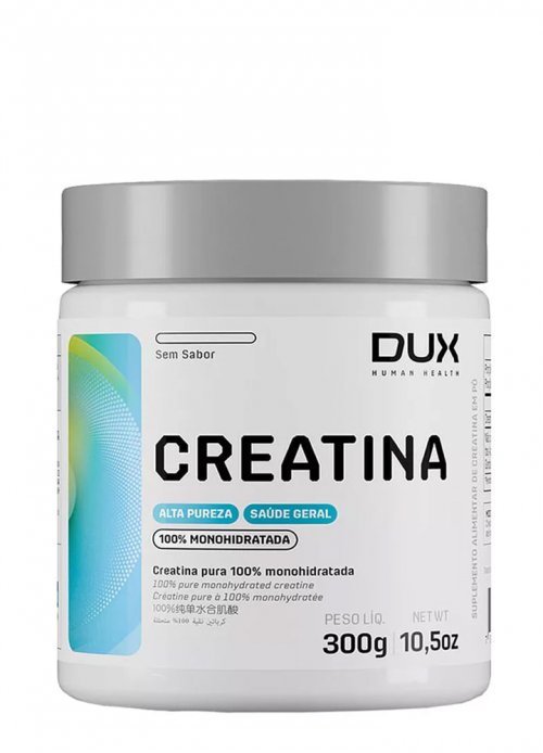 Dux Creatina 300g Monohidratada em Pó Pura Sem Sabor