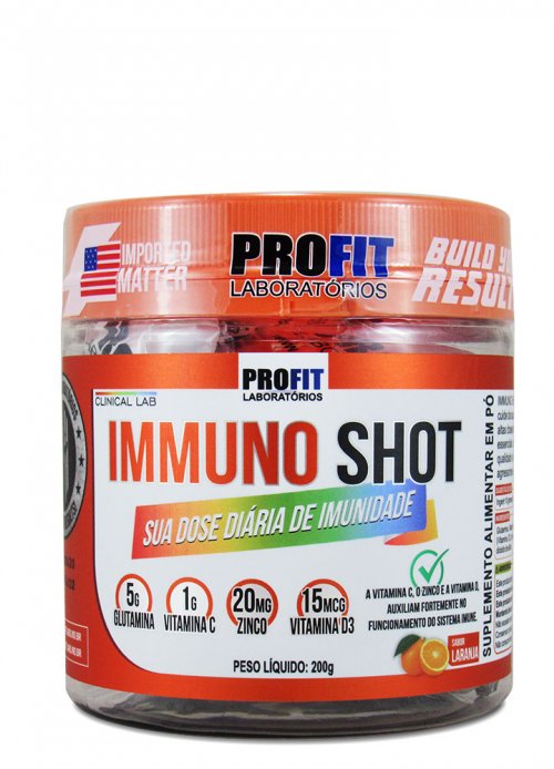 Immuno Shot C/ Vit C + D3 + Glutamina + Zinco 200g - Profit