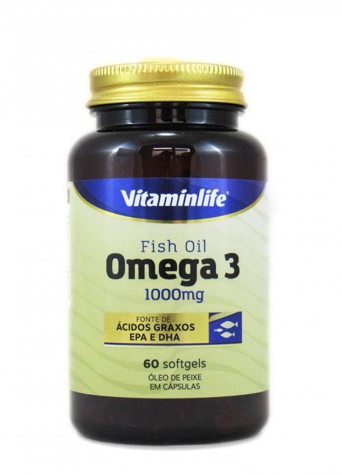 Ômega 3 - fish oil -1000mg  VitaminLife 60 cáps