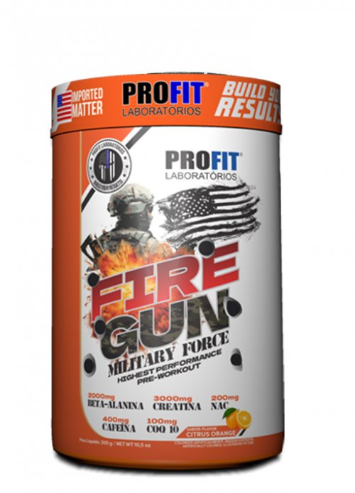 Pré Treino Fire Gun 300g Military Force - Profitlabs