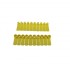 Miniatura - Brinco para ovinos, caprinos e suínos - Liso amarelo Zooflex - 50 unidades